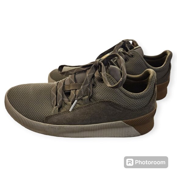 Sorel Out N About Plus Waterproof Olive color sneakers tennis shoes size 7 - Picture 5 of 5